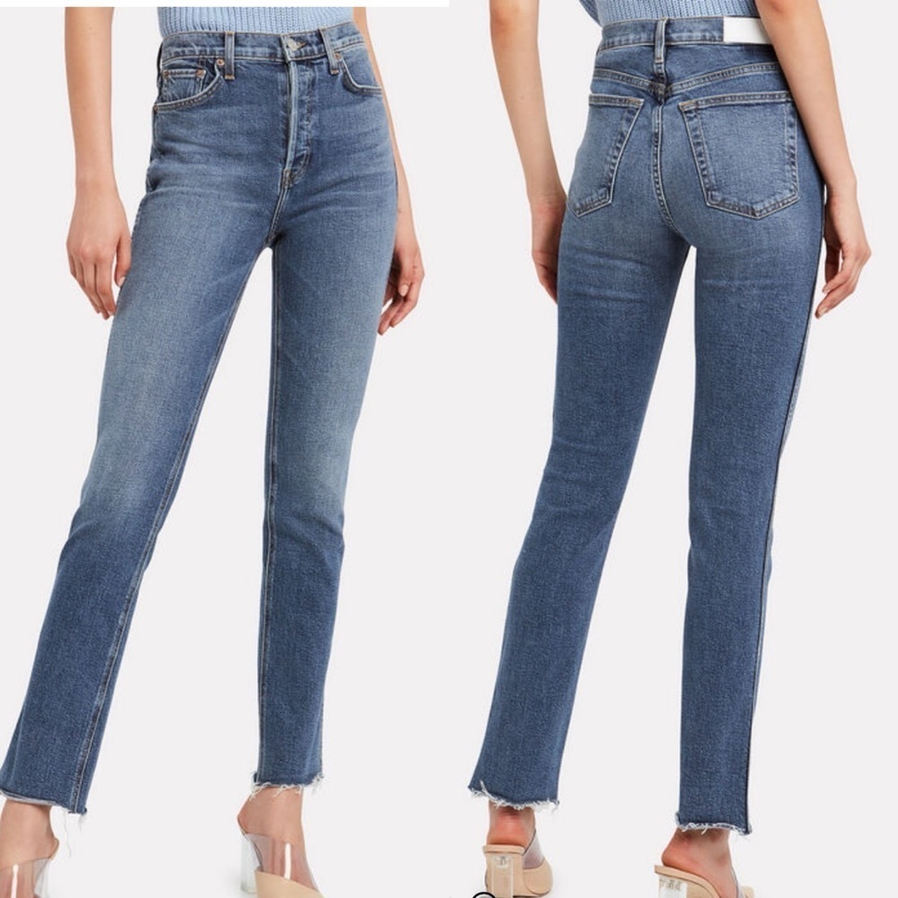 Re/done double needle jeans